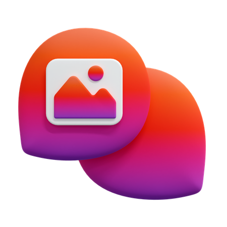 Message Image  3D Icon