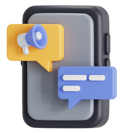 Marketing de messages  3D Icon