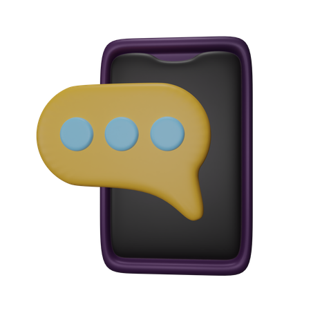 Message mobile  3D Icon