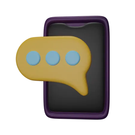 Message mobile  3D Icon