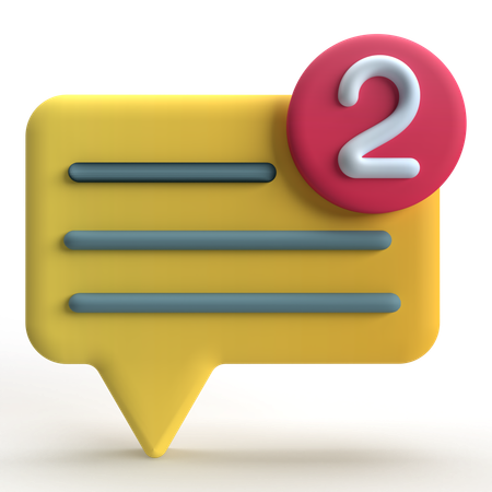 Notification de messages  3D Icon