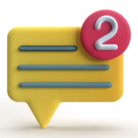 Notification de messages  3D Icon