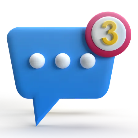 Notification de messages  3D Icon