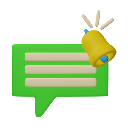 Message Notification  3D Icon