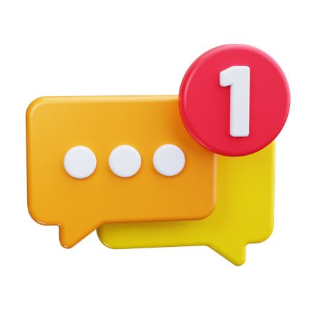 Message Notification  3D Icon