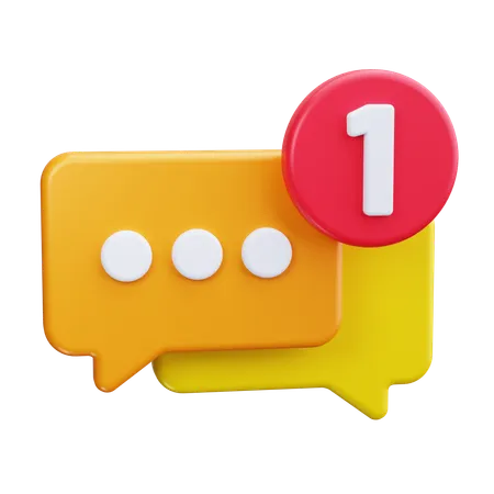 Message Notification  3D Icon