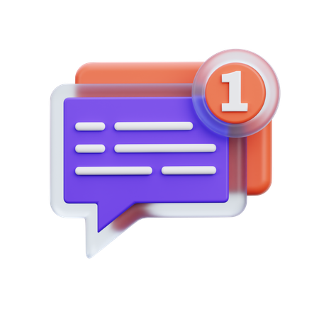 Message Notification  3D Icon