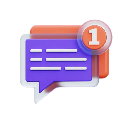 Message Notification  3D Icon