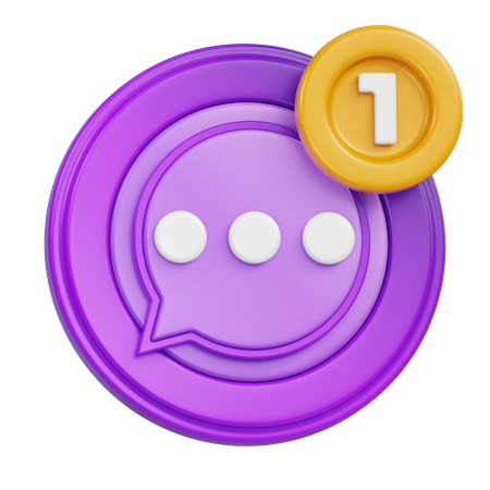 Message Notification  3D Icon