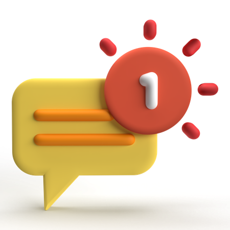 Message Notification  3D Icon