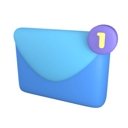 Message Notification  3D Illustration