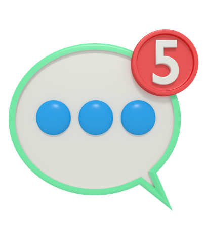 Message Notification  3D Icon