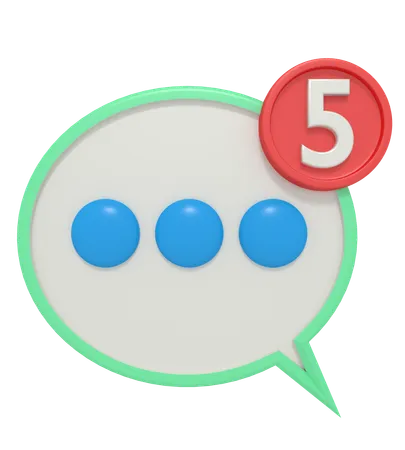 3 D Icon Of Social Media Notification 3D Icon