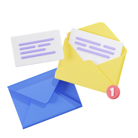 Message Notification 3D Icon