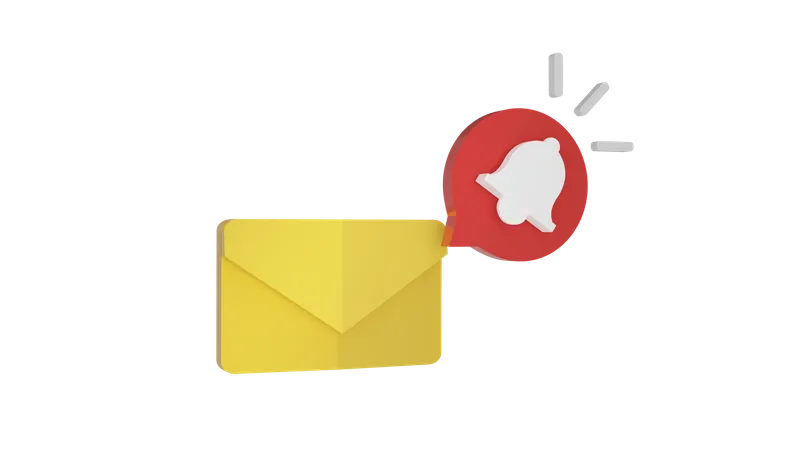 Message And Mail Alert 3D Icon
