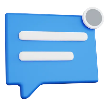 3 D Rendering Chat With Indicator Offline Isolated 3D Icon