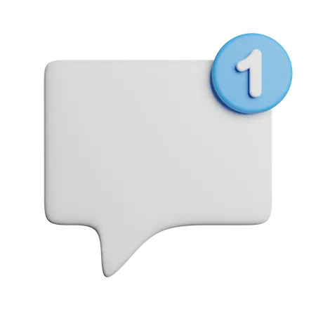 Buble Chat Notification 3D Icon