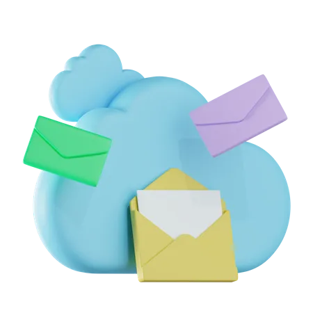 Message en nuage  3D Icon