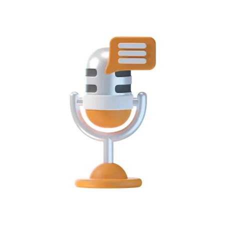 Message podcast  3D Icon