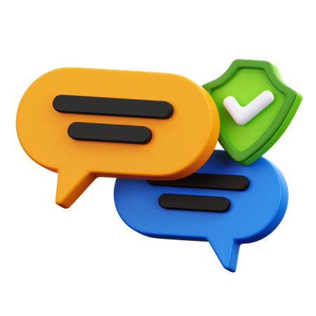 Message Protection  3D Icon