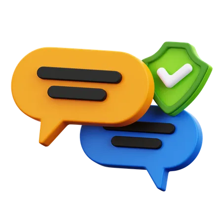 Message Protection  3D Icon