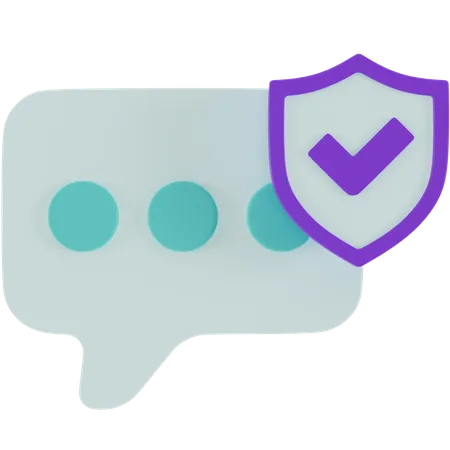 Message Protection  3D Icon