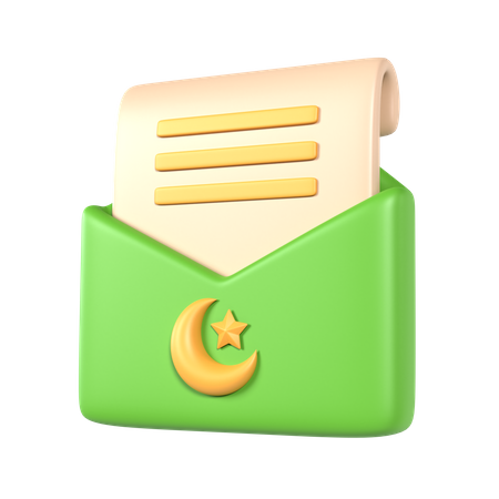 Message de ramadan  3D Icon