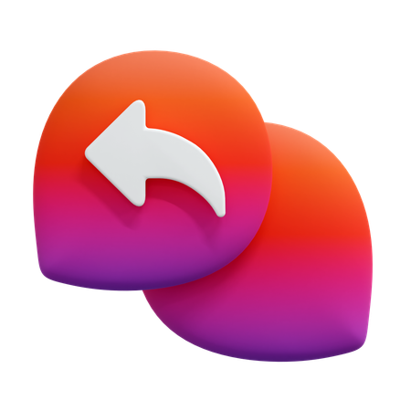 Message Reply  3D Icon