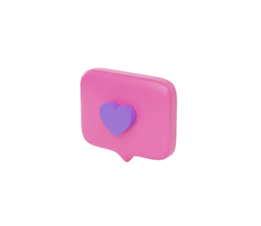 Message romantique  3D Icon