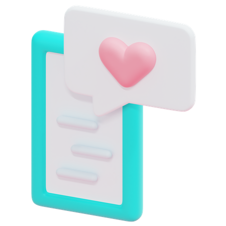 Message romantique  3D Icon