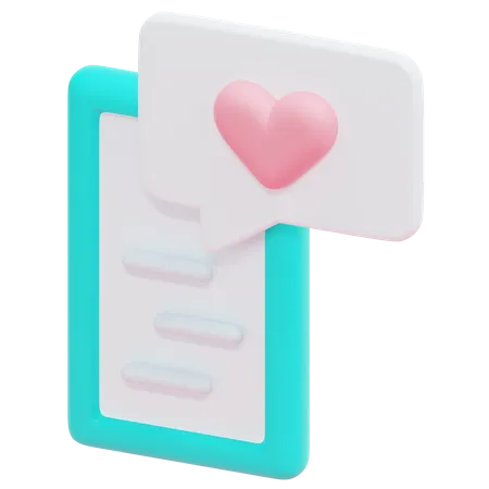 Message romantique  3D Icon