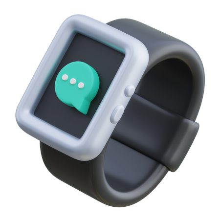Message Screen Smart Watch  3D Icon