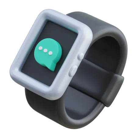 Message Screen Smart Watch  3D Icon
