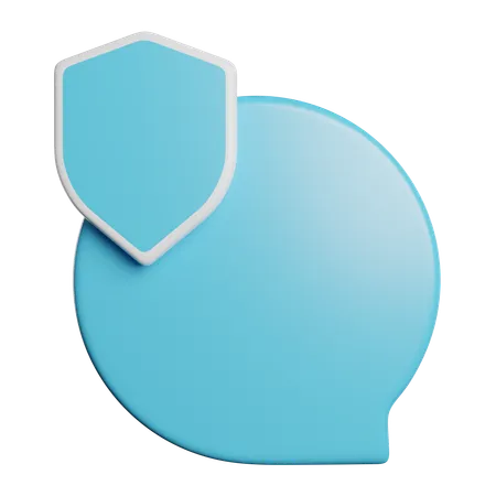 Chat Bubble Protection 3D Icon