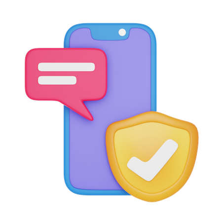 Message Security  3D Icon