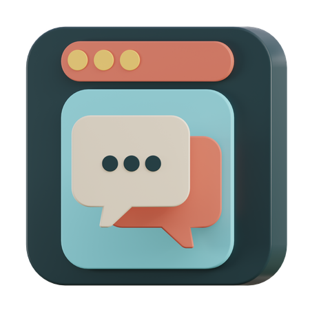 Site de messages  3D Icon