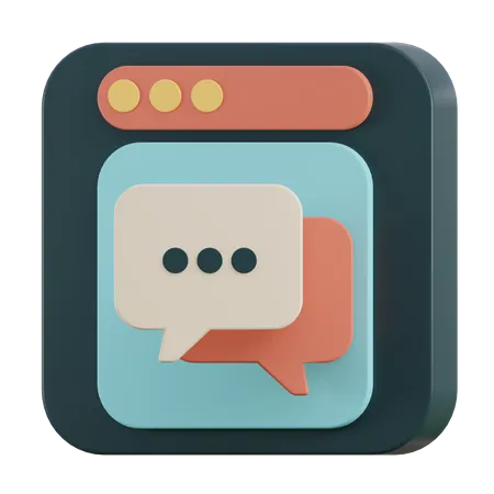 Site de messages  3D Icon