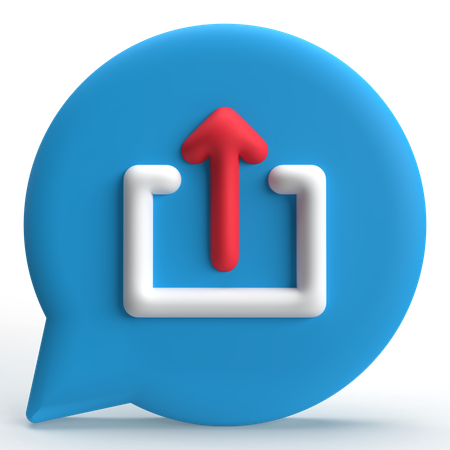 Message Upload  3D Icon