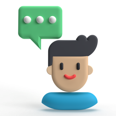 Message utilisateur  3D Icon