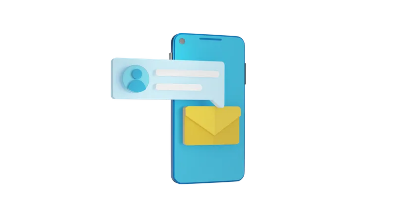 Message Mobile Visible 3D Icon