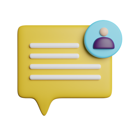 Message utilisateur  3D Icon