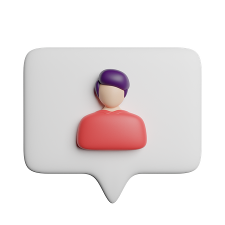 Message utilisateur  3D Icon