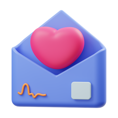 Message de la Saint-Valentin  3D Illustration