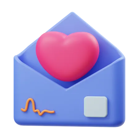 Message de la Saint-Valentin  3D Illustration