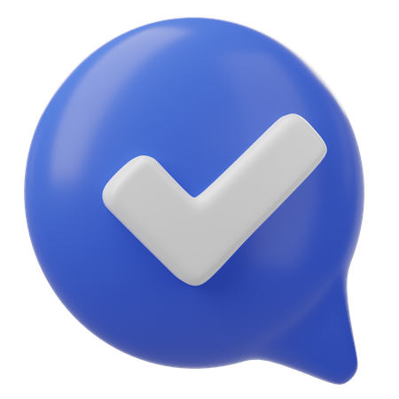 Message vérifié  3D Icon