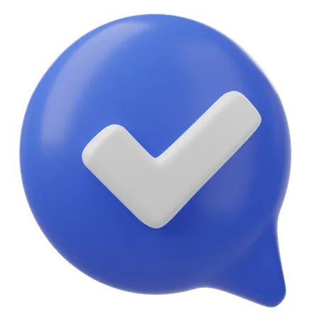 Message vérifié  3D Icon