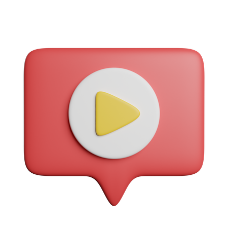 Message vidéo  3D Icon