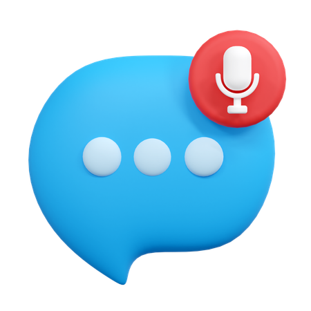 Message vocal  3D Icon