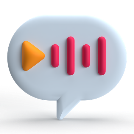 Message vocal  3D Icon