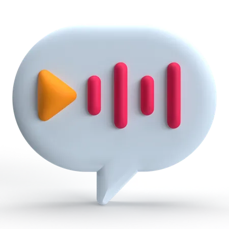 Message vocal  3D Icon